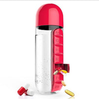 Botella con Pastillero Integrado 2 en 1
